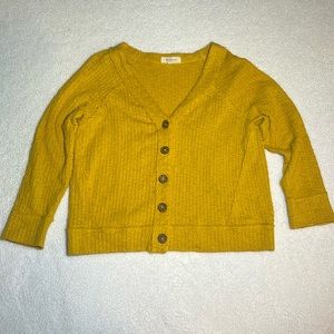 Two by Vince Camuto button up sweater/top, mustard yellow , size Large